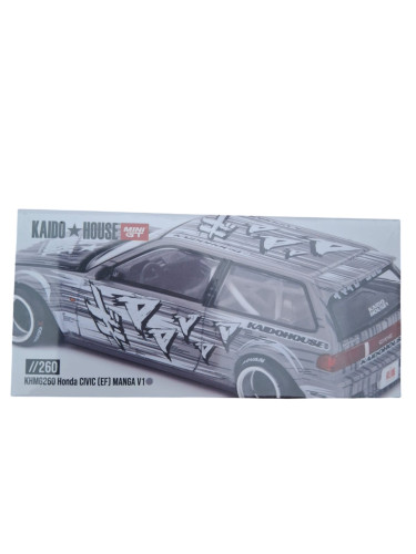 Mini Gt Kaido House Honda Civic Ef Manga V1 Prata- -