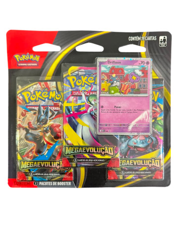 Blister Triplo Pokemon Drifloon Mega Evolução 1 19 Cartas- -
