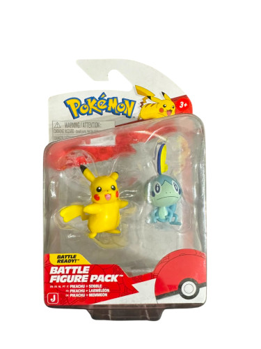 Miniatura Pokémon Figuras de Batalhas Pikachu e Sobble Sunny- -