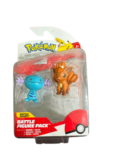 Miniatura Pokémon Figuras de Batalhas Wooper e Vulpix Sunny- -