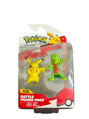 Miniatura Pokémon Figuras Batalhas Pikachu e Treecko Sunny- -