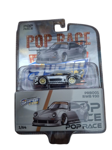 Pop Race 1/64 RWB 930 Chrome Silver Supercon Las Vegas 2026- -