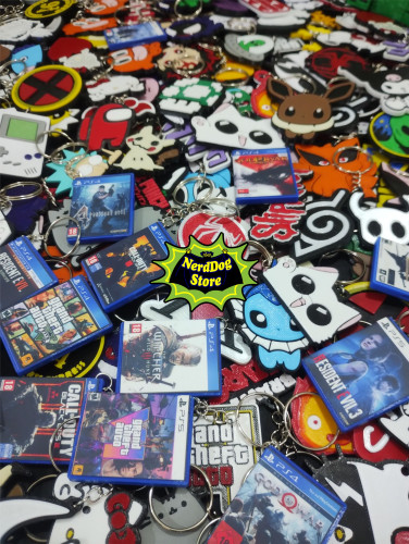 50 Chaveiros 3D Personalizados Atacado e Varejo - Revenda Brindes Eventos - NerdDog Store Nenhuma # - Produto Original