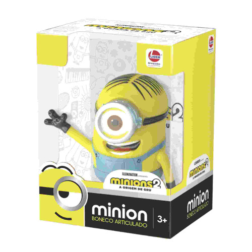 Boneco Vinil Minions Stuart - Líder- -