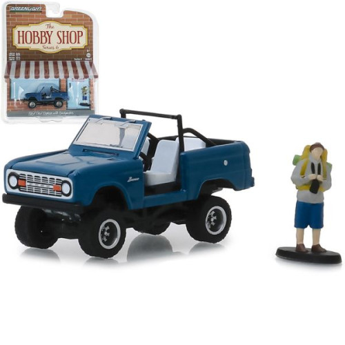 CARRO GREENLIGHT FORD BRONCO WITH BACKPACKER 1967 - 1/64- -