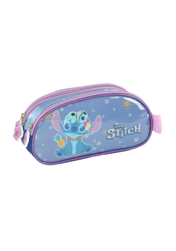 Estojo 3 Divisórias Stitch Violeta Luxcel- -
