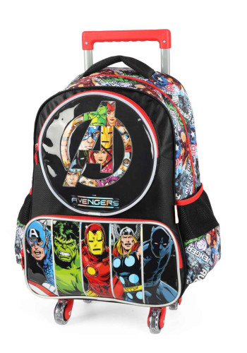 Mochila de Rodinhas Vingadores Preta Luxcel- -