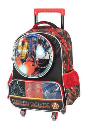 Mochila de Rodinhas Homem de Ferro Vermelha Luxcel- -