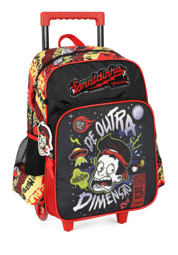 Mochila Alça e Rodas Enaldinho Sinistro Preto Luxcel   # - Produto Original