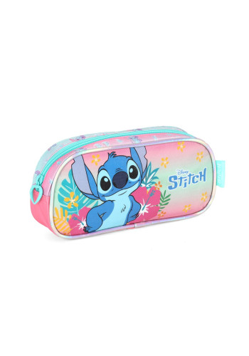 Estojo 1 Divisória Stitch Rosa Luxcel   # - Produto Original