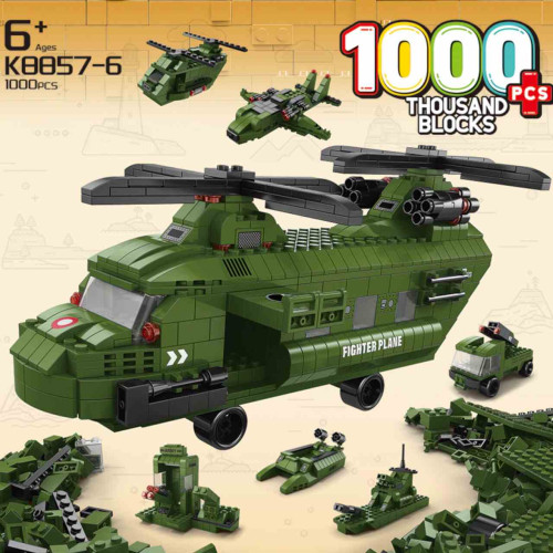 Bloco de Montar Aeronaves Militar (6 em 1) (Bloxi)   # - Produto Original