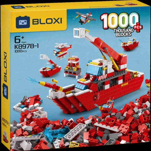 Bloco de Montar Veículos de Resgate Barco (6 em 1) (Bloxi)   # - Produto Original