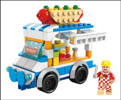 Bloco de Montar Carrinho de Hot Dog (BLOXI)   # - Produto Original