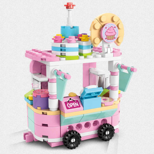 Bloco de Montar Carrinho De Lanche De Cupcakes (BLOXI)   # - Produto Original