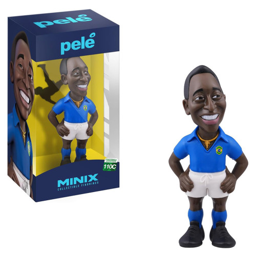 Boneco Minix Pelé Brasil Camisa Azul Football Stars 110C- -