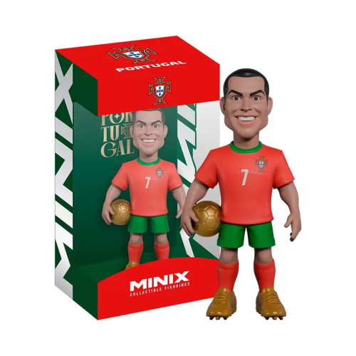 Boneco Minix Cristiano Ronaldo CR7 c/ Bola Portugal- -