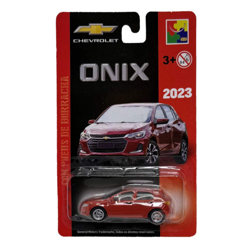 Carro Miniatura Chevrolet Metal Onix Hatchback Vermelho 2023- -
