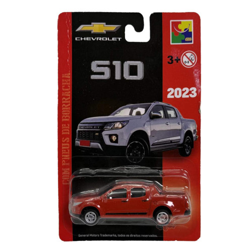 Carro Miniatura Chevrolet Metal S10 Vermelho 2023- -
