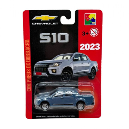 Carro Miniatura Chevrolet Metal S10 Azul 2023- -