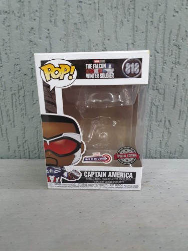 Caixa Funko Pop Original (com Blister) Captain America-The Falcon And The Winter Soldier-818