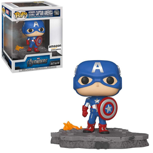 Funko Pop Avengers Assemble: Captain America Marvel Avengers #589 - Produto Original