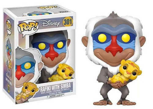 Funko Pop Rafiki With Simba (detalhes Na Caixa) Disney #301 - Produto Original