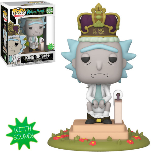 Funko Pop King Of S#!+ - With Sounds Rick & Morty #694 - Produto Original
