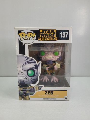 Funko Pop Zeb (caixa Danificada) Star Wars: Rebels #137 - Produto Original