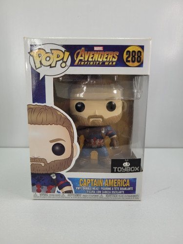Funko Pop Captain America (detalhes Na Caixa) Avengers Infinity War #288 - Produto Original