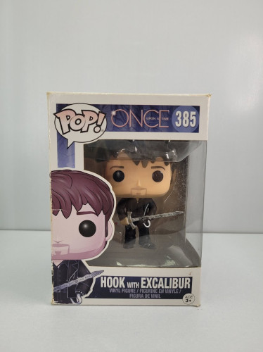 Funko Pop Hook With Excalibur (caixa Danificada) Once Upon A Time #385 - Produto Original