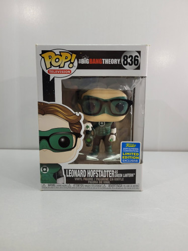 Funko Pop Leonard Hofstadter As Green Lantern - Limited Edition (caixa E Blister Danificados) The Big Bang Theory #836 - Produto Original