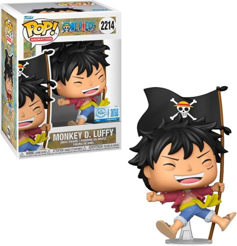 Funko Pop! - One Piece - Luffy com Bandeira - Exclusivo - 2214   # - Produto Original