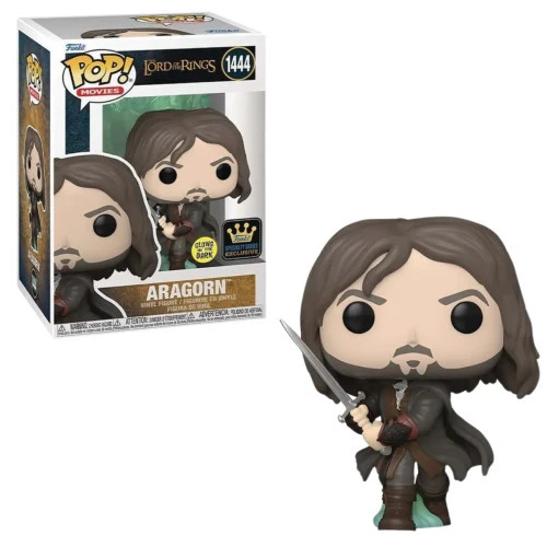 Funko Pop Movies The Lord Of The Rings Exclusive - Aragorn 1444 (glows In The Dark) - Senhor Dos Aneis Lotr - Movies  #1444