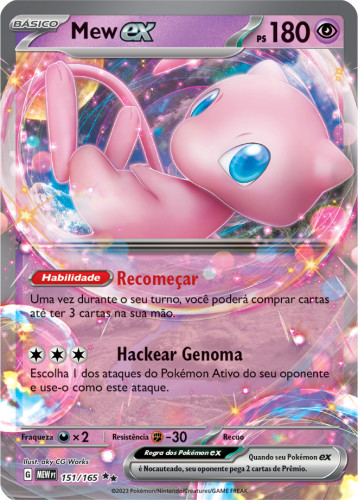 Mew ex (151/165) - Carta Avulsa Pokemon- -