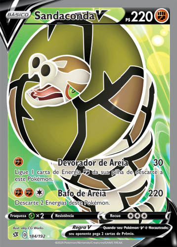 Sandaconda-V (184/192) - Carta Avulsa Pokemon   # - Produto Original