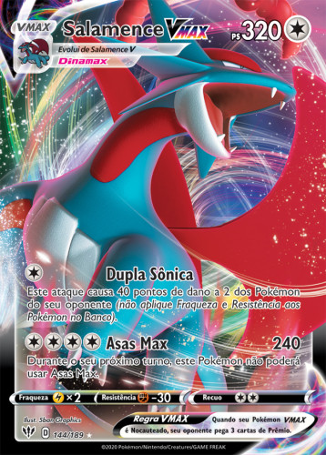 Salamence-V (144/189) - Carta Avulsa Pokemon   # - Produto Original