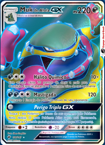 Muk de Alola-GX /Alolan Muk-GX (138/147) - Carta Avulsa Pokemon   # - Produto Original
