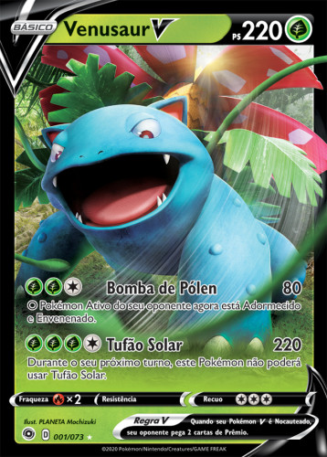 Venusaur-V (1/073) - Carta Avulsa Pokemon   # - Produto Original