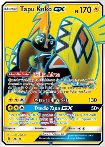 Tapu Koko GX (135/145) - Carta Avulsa Pokemon   # - Produto Original