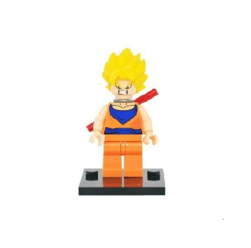 Goku Ssj com Bastão Mágico - Minifigura de Montar DB CN   # - Produto Original