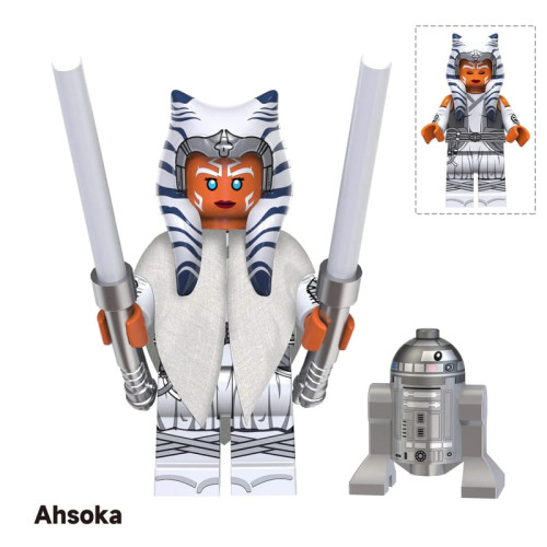 Ahsoka Tano e mini Droid R2-BHD - Minifigura de Montar Star Wars   # - Produto Original