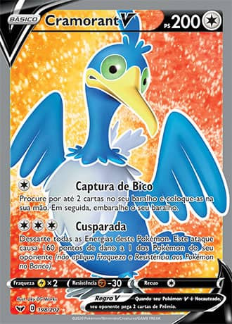 Cramorant-V (198/202) - Carta Avulsa Pokemon   # - Produto Original