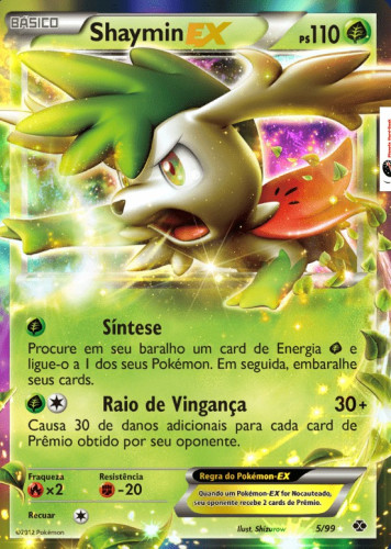 Shaymin EX (5/99) - Carta Avulsa Pokemon   # - Produto Original