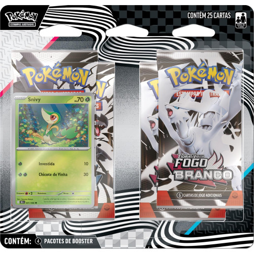 Pack Quádruplo Pokémon - Snivy - Fogo Branco - Pokémon TCG- -