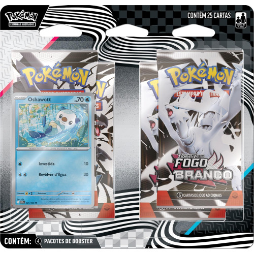 Pack Quádruplo Pokémon - Oshawott - Fogo Branco - Pokémon TCG- -