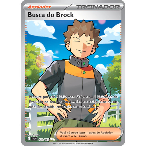 Carta Pokémon - Busca Do Brock 179/159 - Amigos De Jornada - Copag- -