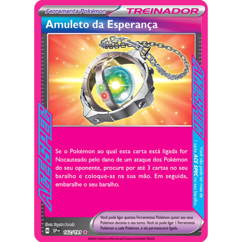 Carta Pokémon - Amulet Of Hope 162/191 - Fagulhas Impetuosas - Copag- -