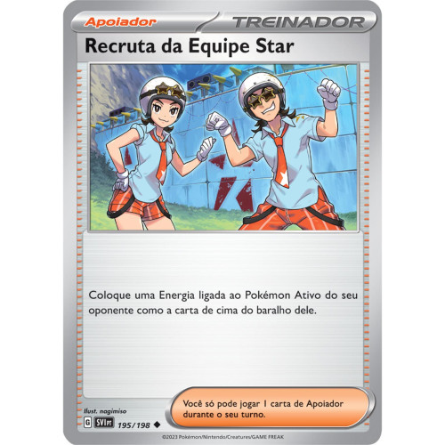 Carta Pokémon - Recruta da Equipe Star 195/198 - Escarlate Violeta SV1 - Copag- -