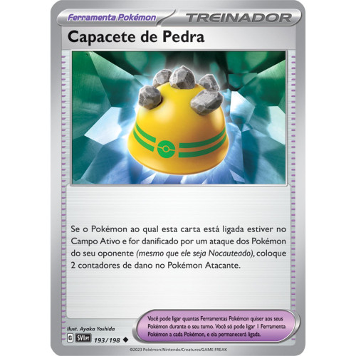 Carta Pokémon - Capacete de Pedra 193/198 - Escarlate Violeta SV1 - Copag- -