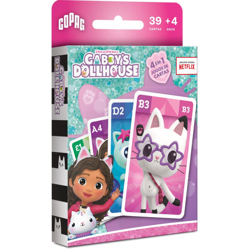 Jogo - Gabby's Dollhouse 4 em 1 - Copag- -